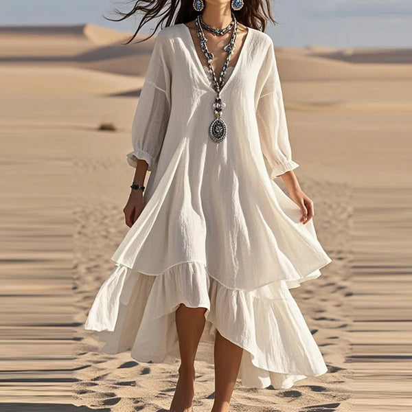 Breezy Bliss V-Neck Maxi Dress
