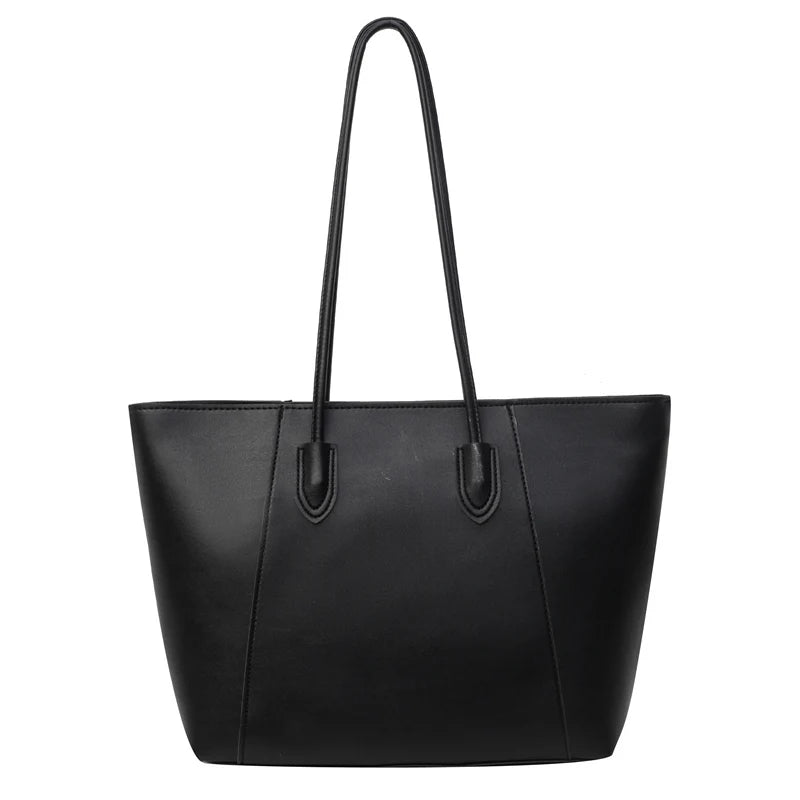 Sewing Thread Simplicity Pu Ladies Tote Bags Zipper Commuting Shoulder Bags for Women 2024 Hot Sale Casual Free Shipping  Marven Black  