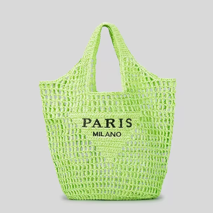 Paper Woven Tote Bag Paper Woven Tote Bag Marven Green  