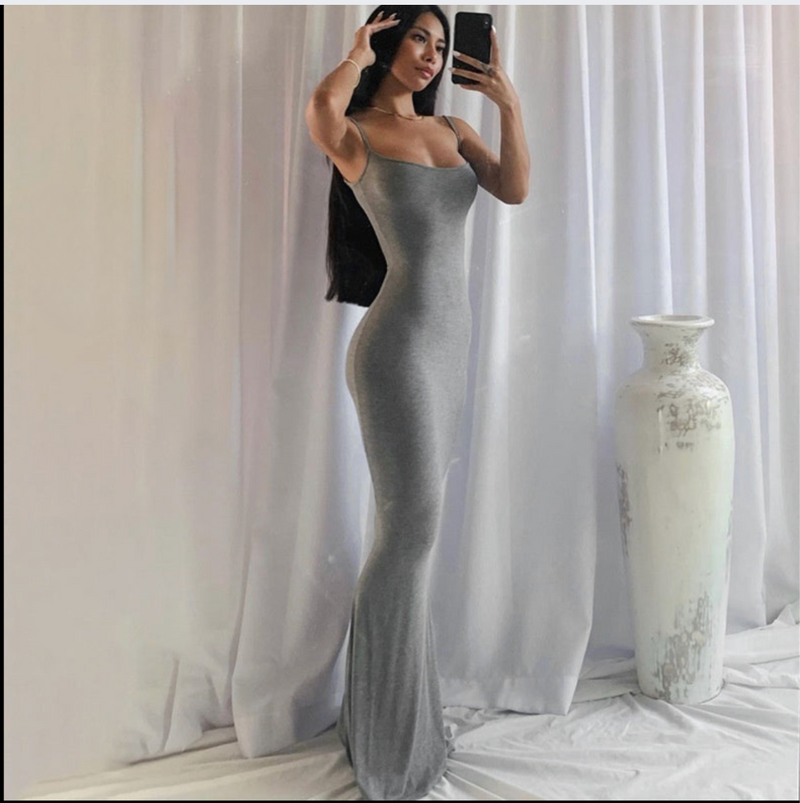 Casual Slim Backless Long Dress Elegant Backless Dress Marven   