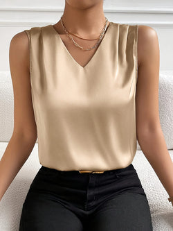 V-Neck Top Sleeveless Blouse V-Neck Top Sleeveless Blouse Marven   