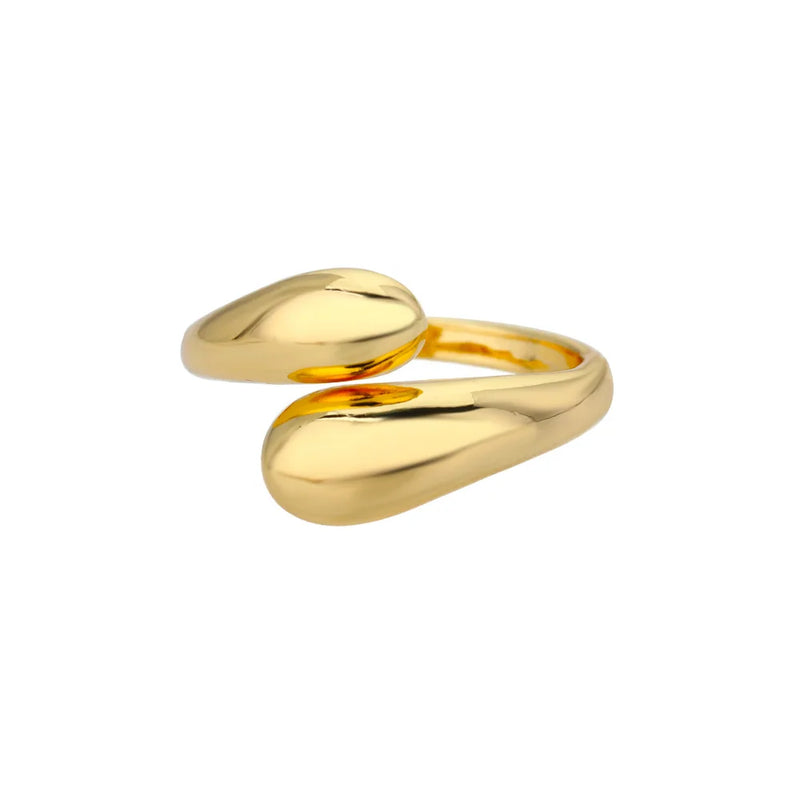 Gold Luxe Stainless Steel Couple Rings - Classic Elegance Gold Luxe Stainless Steel Couple Rings - Classic Elegance Marven JZ2298G Diameter 17mm 