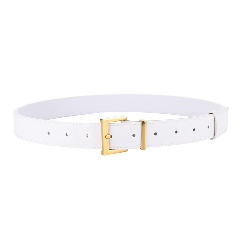 Double Leather Belt  Marven WHITE 100cm CHINA