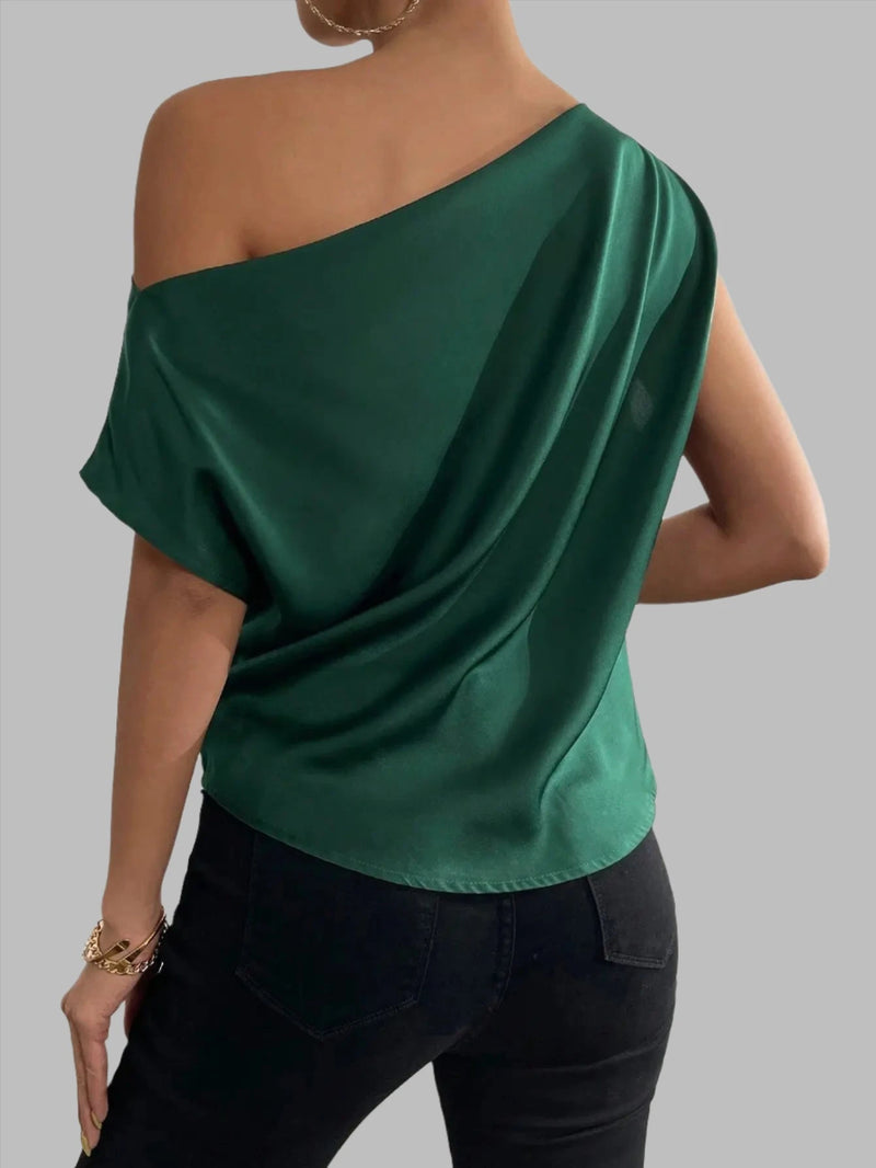 Asymmetric Off-Shoulder Blouse  Marven   