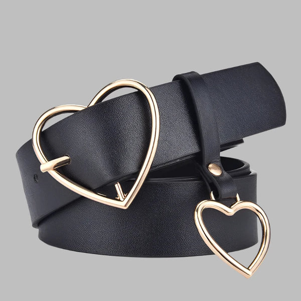 Fashion Leather Belt Metal Heart  Marven   