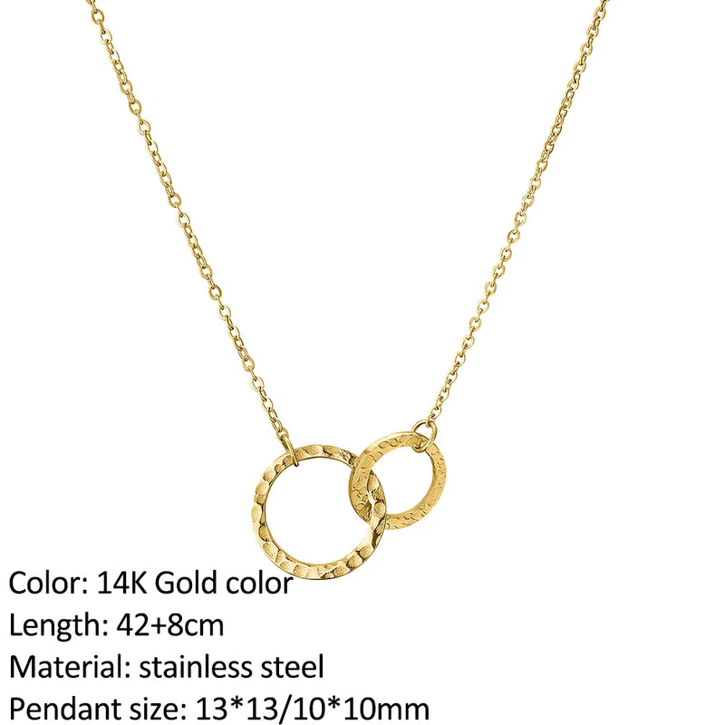 Infinity Cross Pendant Necklace - Gold Stainless Steel Fashion  Marven YX14918D Necklace 