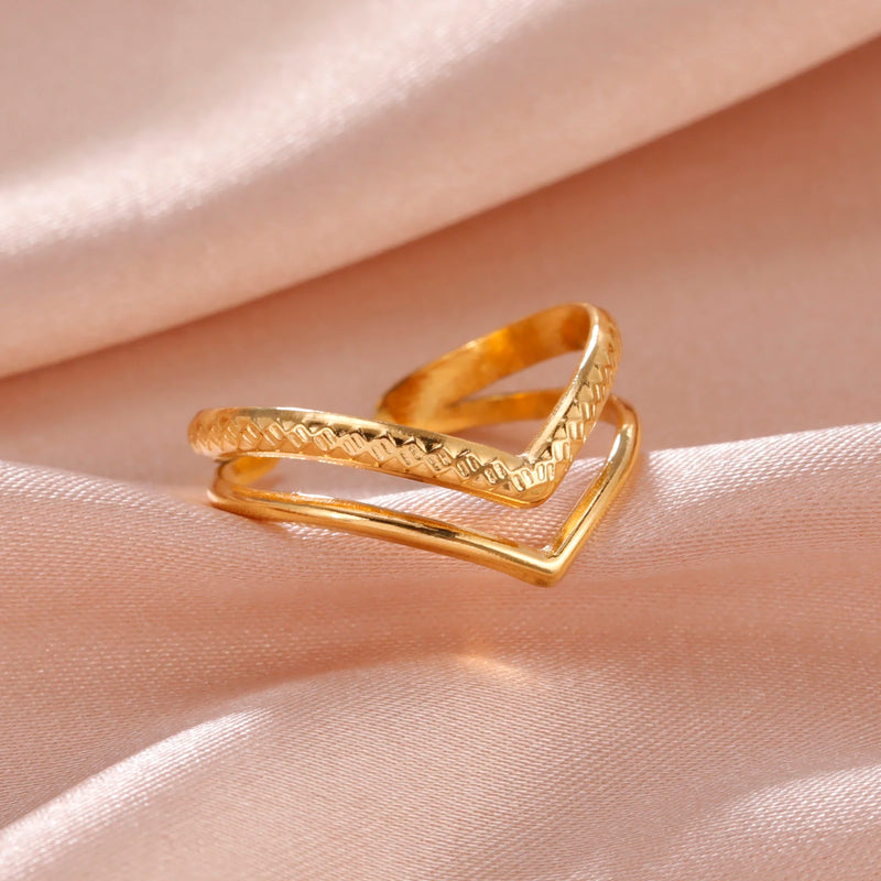 Heart of Marven" Adjustable Geometric Heart Ring Heart of Marven" Adjustable Geometric Heart Ring Marven Style 6 Gold Adjustable 