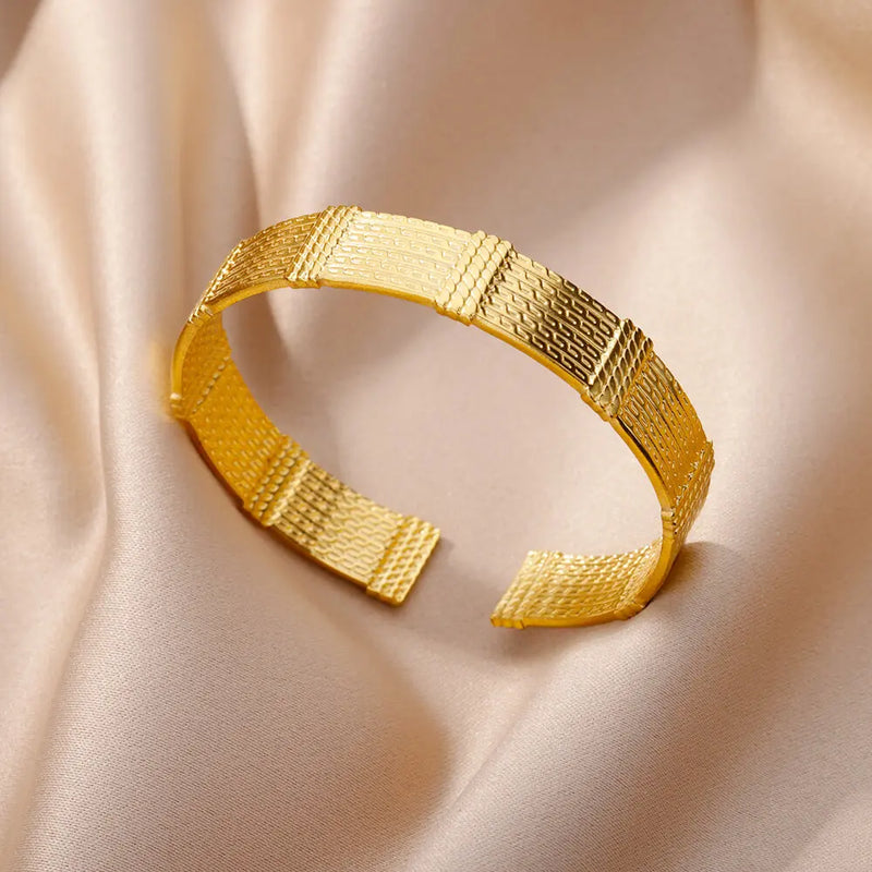 Bangle Bracelet  Adjustable Stainless  Marven B1265G CHINA Gold