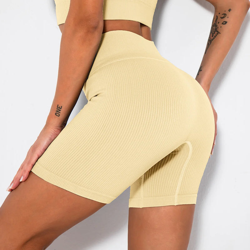 Seamless Yoga Shorts  Marven Beige S 