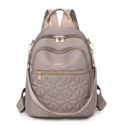 Zippered Nylon Backpack  Marven Khaki  