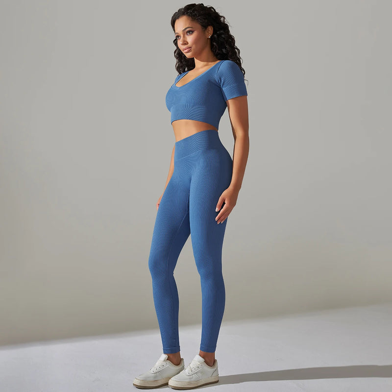 2-Piece Gym Clothing Fitness Suit 2-Piece Gym Clothing Fitness Suit Marven Blue S 