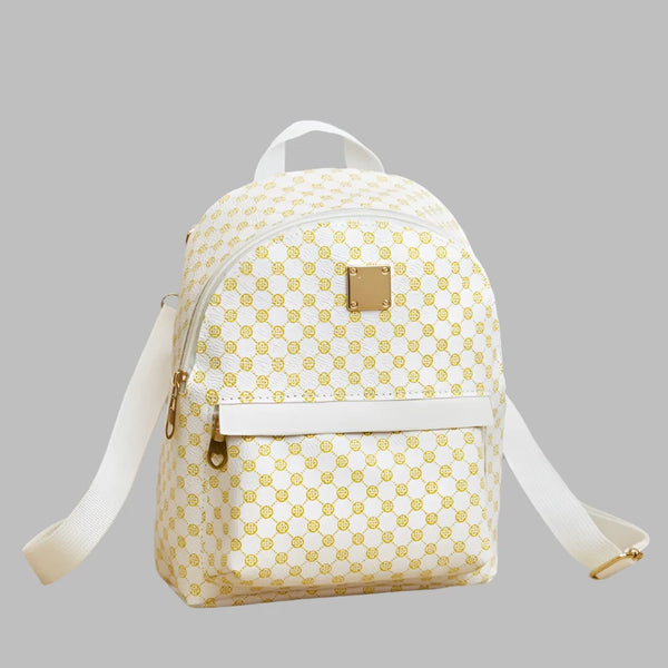 Printed Casual Backpack  Marven WHITE  