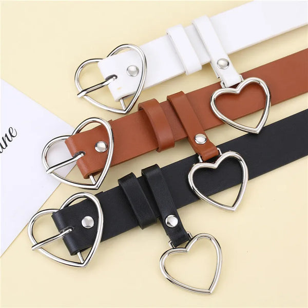 Fashion Leather Belt Metal Heart  Marven   