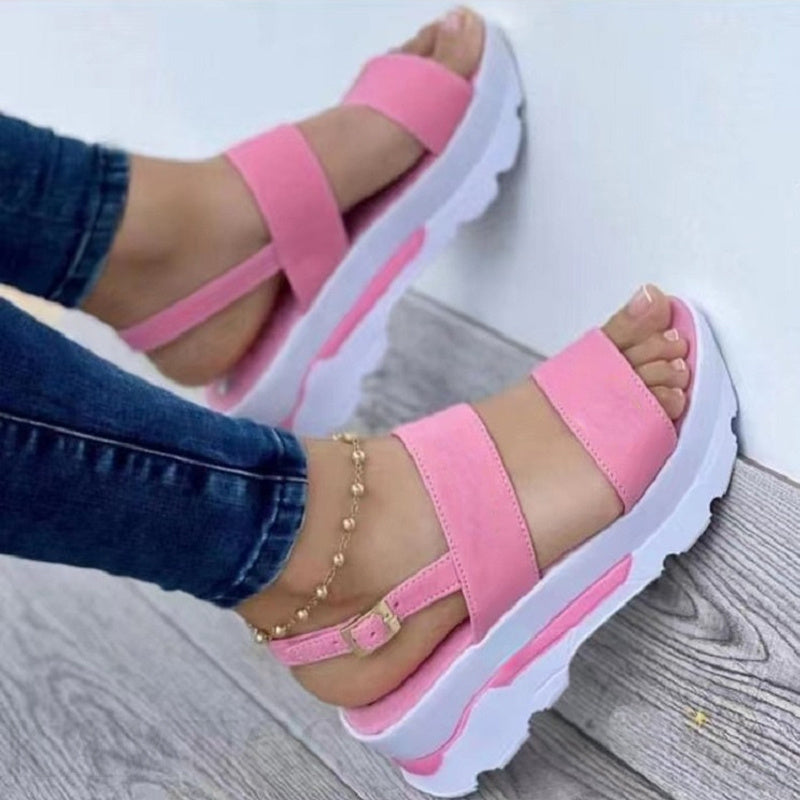 Buckle Summer Sandals Buckle Summer Sandals Marven Pink 35 