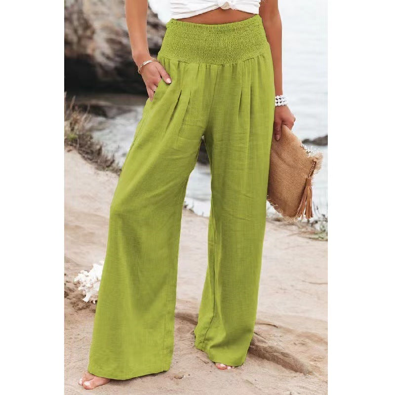 High Waist Casual Trousers High Waist casual pants Marven Bright green 2XL 