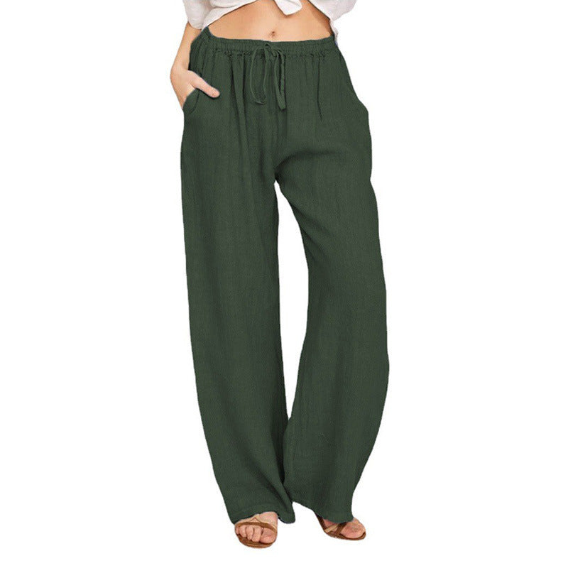 Summer Cotton Pants Summer pants Marven Green 2XL 