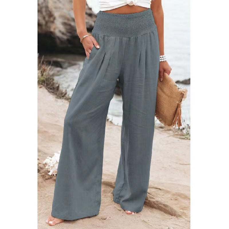 High Waist Casual Trousers High Waist casual pants Marven Grey 2XL 